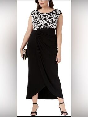 Excellent Condition Connected Midi Length Dress Size 24W